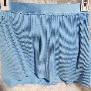 Elegant Blue Pleated Skirt